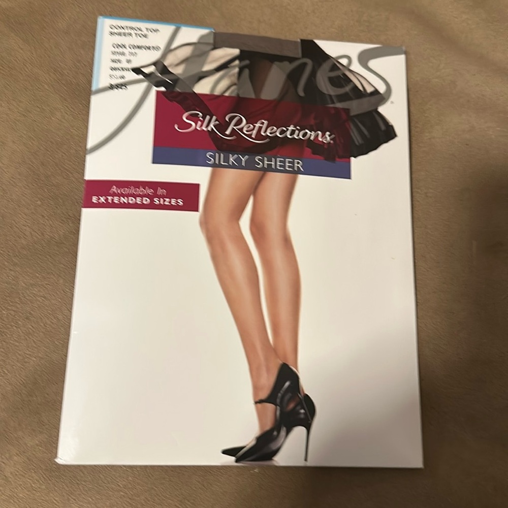 Silk Reflections silky sheer panty hose.